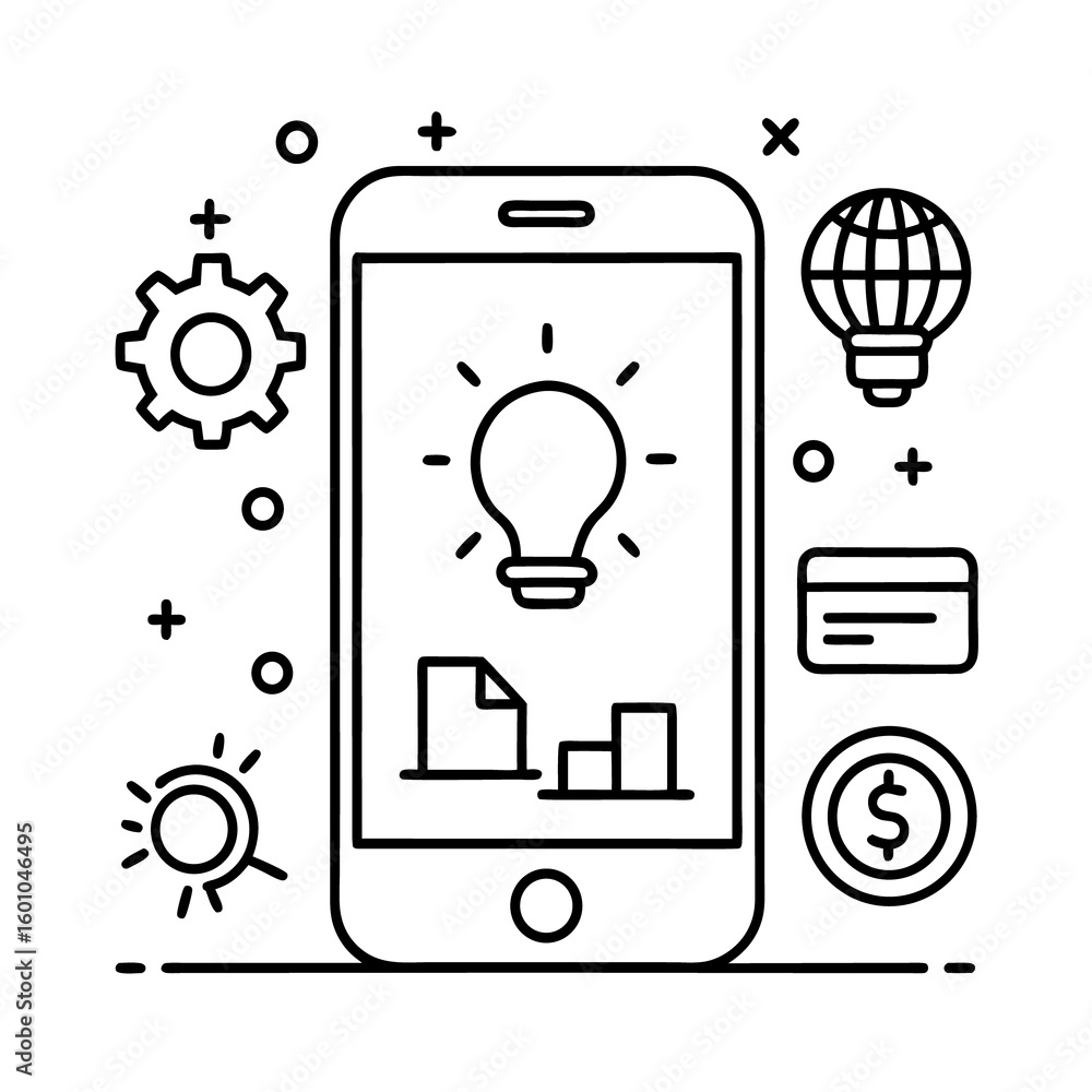 Aufkleber light bulb icon vector illustration simple design sign symbol for web and business use