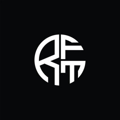 RFT logo RFT icon RFT monogram RFT letter minimalist Circle flat Unique modern abstract logo design.