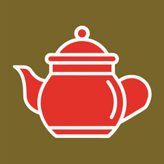 Line icon of traditional Asian teapot.