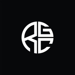 RGC logo RGC icon RGC monogram RGC letter minimalist Circle flat Unique modern abstract logo design.