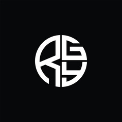 
RGY logo RGY icon RGY monogram RGY letter minimalist Circle flat Unique modern abstract logo design.