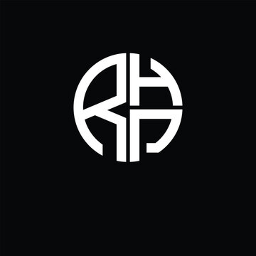 RHP logo RHP icon RHP monogram RHP letter minimalist Circle flat Unique modern abstract logo design.