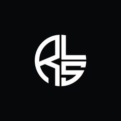 RLS logo RLS icon RLS monogram RLS letter minimalist Circle flat Unique modern abstract logo design.