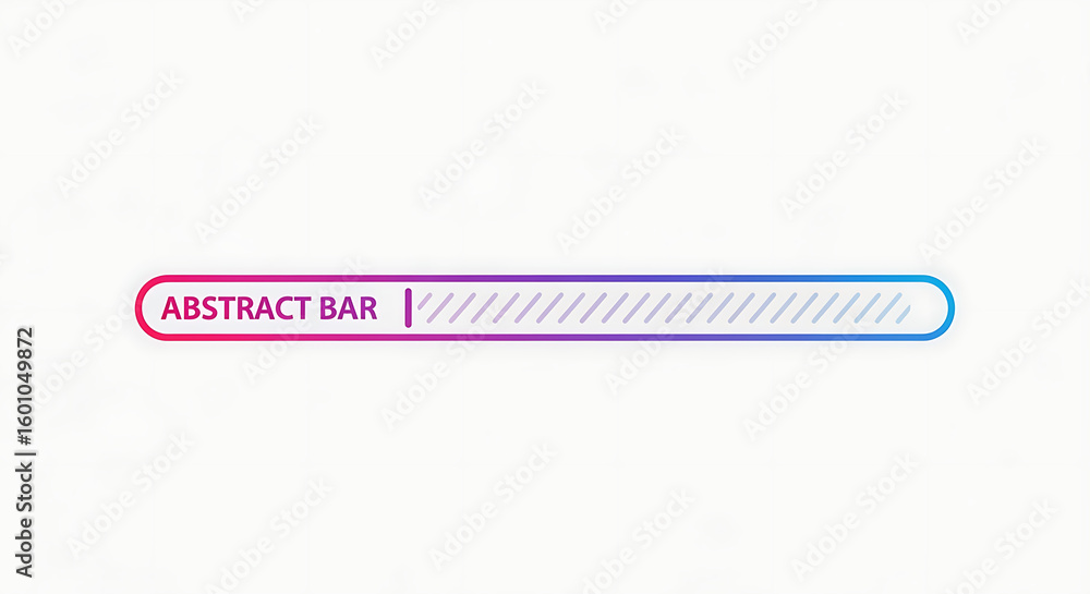 Aufkleber abstract bar with gradient from pink to blue on a white background and diagonal line separators