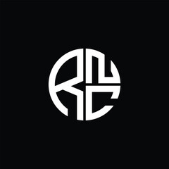 RNC logo RNC icon RNC monogram RNC letter minimalist Circle flat Unique modern abstract logo design.