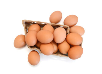Eggs isolated on white background