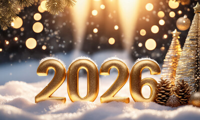 Christmas Decoration, New Year 2026 Background