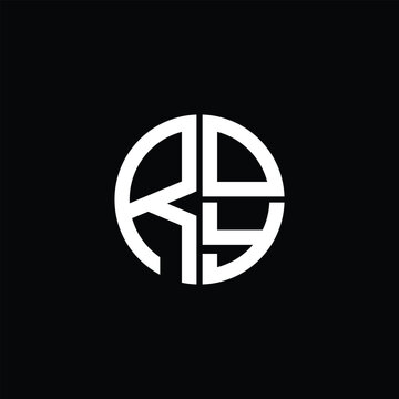 ROY logo ROY icon ROY monogram ROY letter minimalist Circle flat Unique modern abstract logo design.