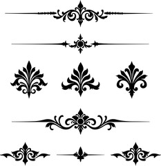 Vintage Ornamental Flourish & Damask Design Elements &ndash; Elegant Vector Bundle
