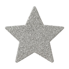 Obraz premium PNG Glittery silver star shape