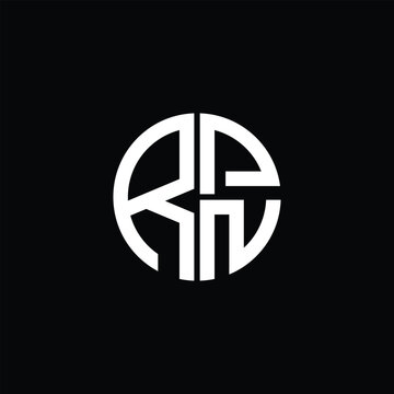 RPN logo RPN icon RPN monogram RPN letter minimalist Circle flat Unique modern abstract logo design.