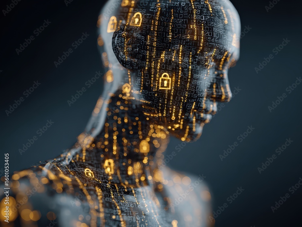 Poster ai security, protecting information in a connected world. secure data management and artificial inte