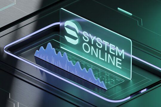 Dynamic data visualization showcasing online system performance with futuristic design, perfect for tech businesses and digital marketing. - Powered by Adobe