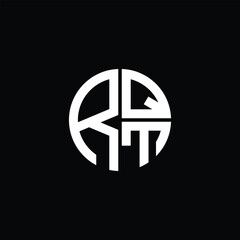 
RQT logo RQT icon RQT monogram RQT letter minimalist Circle flat Unique modern abstract logo design.
