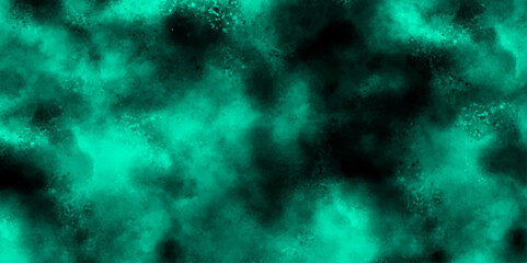 Abstract vivid, teal-green cloudy texture background with soft gradients and smoky, diffuse shapes. Atmospheric haze resembling fog, vapor, or cosmic nebulae. Sci-fi, fantasy, or digital atmospheric 