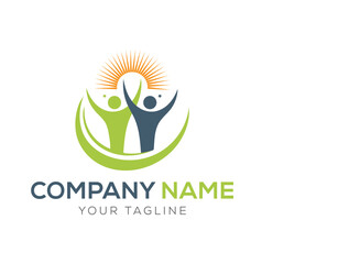 Success Team Logo – Human Star Icon for Corporate Unity and Growth