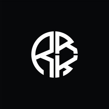 RRK logo RRK icon RRK monogram RRK letter minimalist Circle flat Unique modern abstract logo design.