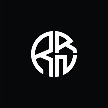 RRN logo RRN icon RRN monogram RRN letter minimalist Circle flat Unique modern abstract logo design.