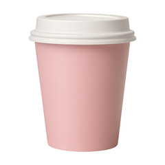 PNG Pink coffee cup isolated.