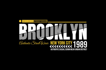 Brooklyn Streetwear Typography Design – Urban Casual Style