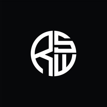 RSW logo RSW icon RSW monogram RSW letter minimalist Circle flat Unique modern abstract logo design.