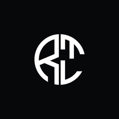 RTL logo RTL icon RTL monogram RTL letter minimalist Circle flat Unique modern abstract logo design.