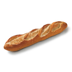 Hand-painted baguette illustration – artisan French bread digital art A realistic digital painting of a freshly baked French baguette, hand-painted with warm brown tones and a rustic texture. Perfect 