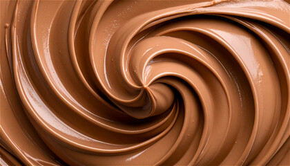 close up texture of Chocolate ice cream swirl
