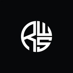 
RWS logo RWS icon RWS monogram RWS letter minimalist Circle flat Unique modern abstract logo design.