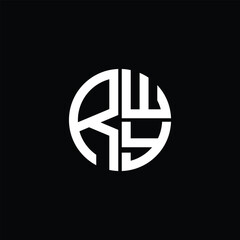 
RWY logo RWY icon RWY monogram RWY letter minimalist Circle flat Unique modern abstract logo design.