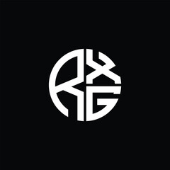 RXG logo RXG icon RXG monogram RXG letter minimalist Circle flat Unique modern abstract logo design.