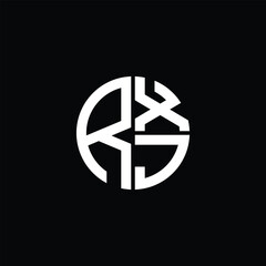 RXJ logo RXJ icon RXJ monogram RXJ letter minimalist Circle flat Unique modern abstract logo design.