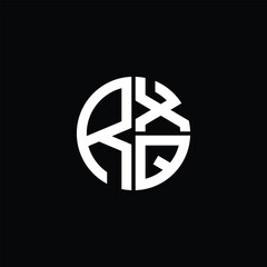 RXQ logo RXQ icon RXQ monogram RXQ letter minimalist Circle flat Unique modern abstract logo design.