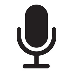 Modern and vintage microphone clipart set in simple black style—usable in professional music projects, podcast identities, or vocal streaming services.