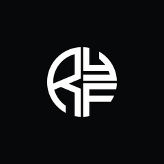 RYF logo RYF icon RYF monogram RYF letter minimalist Circle flat Unique modern abstract logo design.