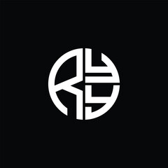 
RYY logo RYY icon RYY monogram RYY letter minimalist Circle flat Unique modern abstract logo design.