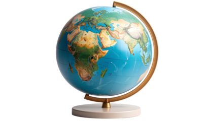 3d earth globe isolated on transparent background png file editing element 