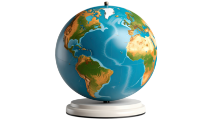 3d earth globe isolated on transparent background png file editing element 