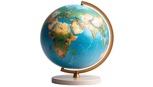 3d earth globe isolated on transparent background png file editing element 