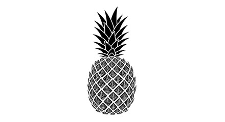 Obraz premium Intricate Pineapple Silhouette Vector Design 