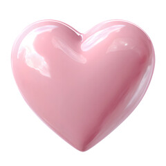 pink heart shaped balloon on transparent backgorund