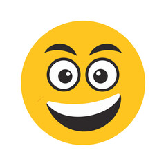 Fototapeta premium Emoticon with a big facial expression