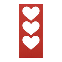 PNG Red heart stencil design