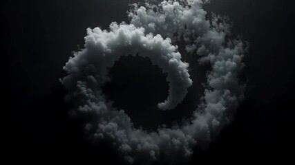 Dynamic swirling smoke vortex creates dramatic atmospheric vortex with ethereal light effects