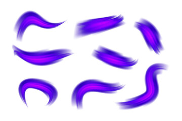 Curved Purple Brush Strokes On White