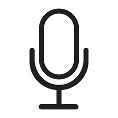 Set of microphone vector icons in black and white featuring podcast, radio, vintage, and modern styles—ideal for audio branding, music covers, or sound apps.