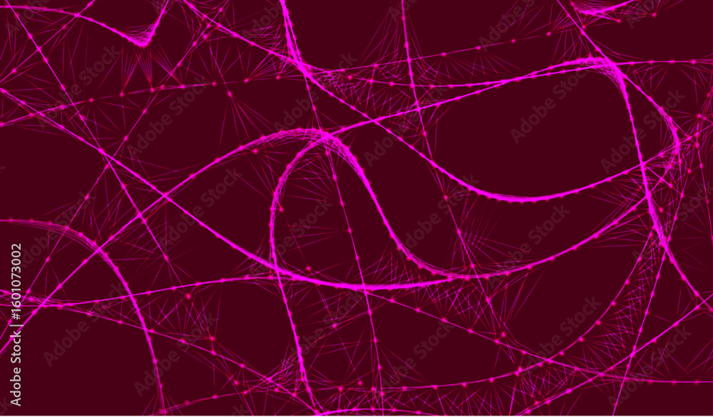 Poster abstract background with connecting dots and lines. neural connections. network connection structure