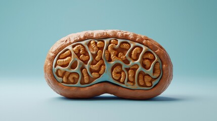 Cell structure with cristae. AI.