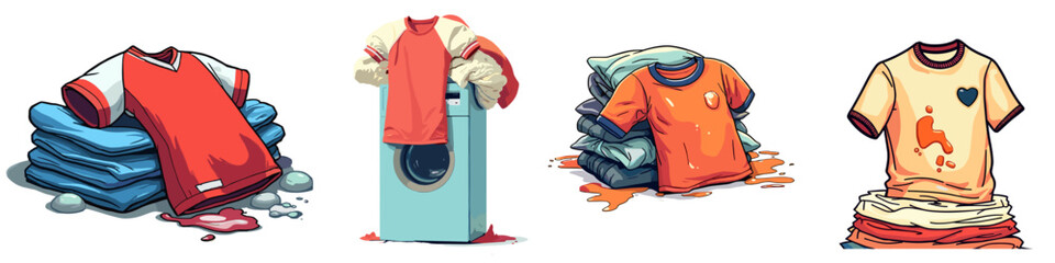  Removing stains from dirty T-shirts     