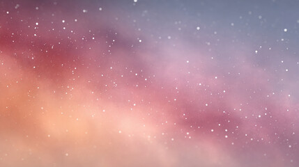 Fototapeta premium Dreamy pastel sky with stars at dusk. Romantic evening atmosphereial background for greeting card or wallpaper. Cosmic atmosphere with pink and orange hues. Space for text.